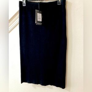 Black Ribbed Knit Skirt Sz M